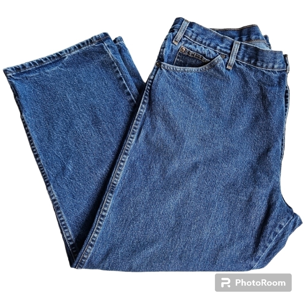 Dickies men's medium wash bootcut jeans size 42x30 (measured 42x28)